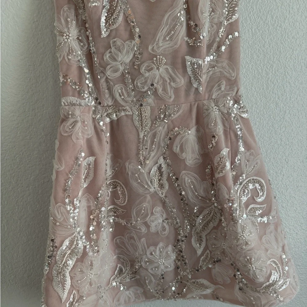 Elegant Sequin Embellished Mini Dress - Picture 3 of 5